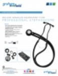 Product Sheet - Deluxe Sprague-Rappaport Type Professional Stethoscope- Midnight Black